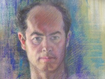 William Teason charcoal drawing self-portrait